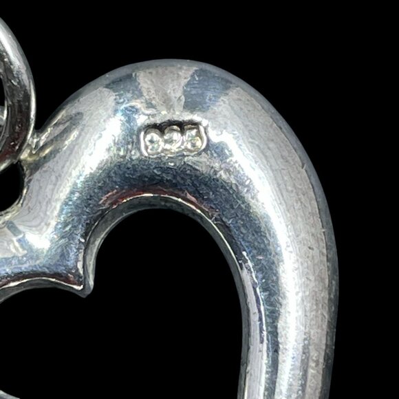925 Silver Heart Toggle Charm Bracelet Y2K Coquette Chain Link Jewelry - Picture 7 of 8